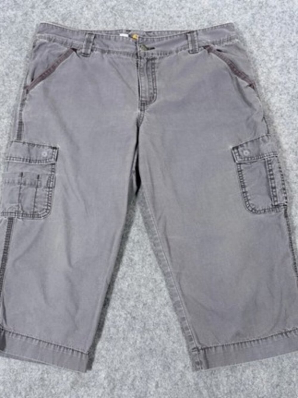 Carhartt Relaxed Fit Crop Capri Pants Women's Size 14 Gray